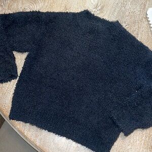 SKIMS Black Cozy Knit Sweatshirt